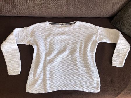 ESPRIT PULLOVER, GR. S, STRICK, WEISS, OVERSIZED, HERBST