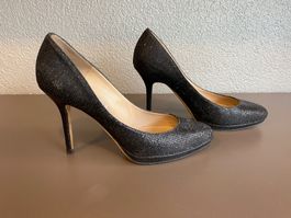 Jimmy Choo Pumps & Clutch mit Henkel
