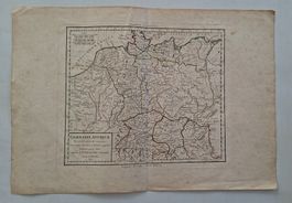 Alter Stich Landkarte "Germania Antiqua" 1809 Deutschland