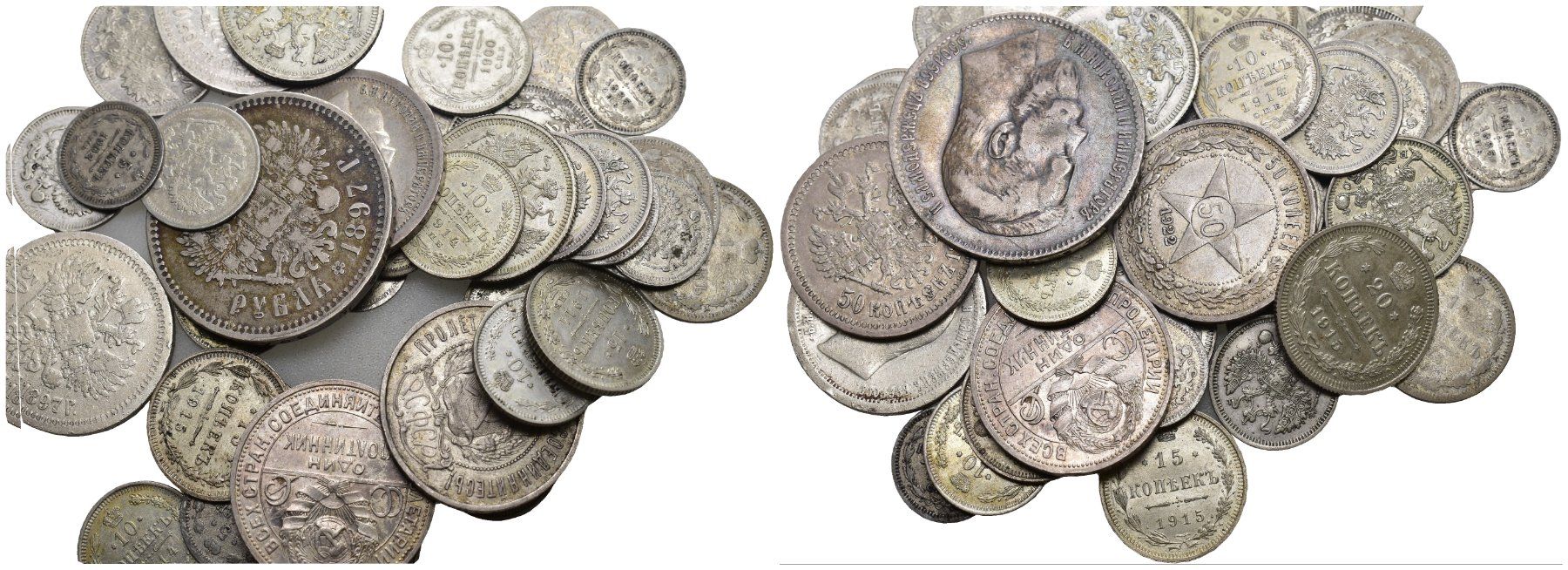 Toutes les monnaies: Russland Lot Silber – D'occasion à Bern par numismatictops