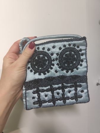 Vintage Beaded Evening Bag - Pastel Blue - Occasion Ready!
