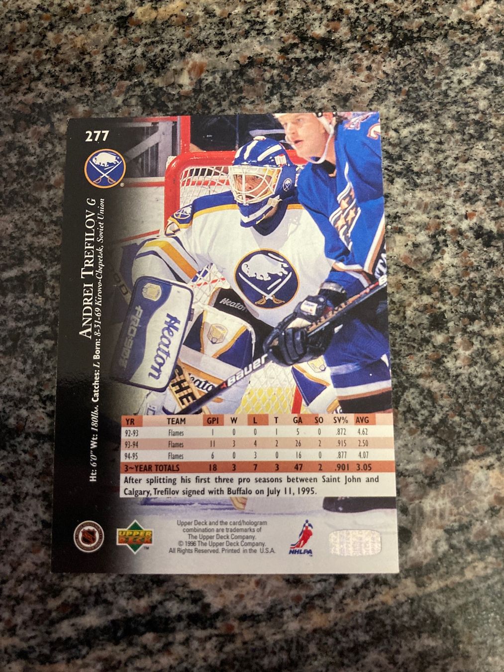 Autografi: Autogramm auf Upper Deck Karte Andrei Trefilov Buffalo – Usato da Naters venduto da juveman 1