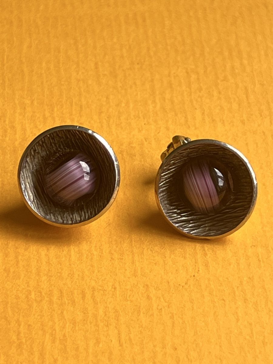 Orecchini pendenti & Orecchini a lobo: Metal & Violet Ohringe ( 1cm )  – Usato da Laufen venduto da Trendmarket 3