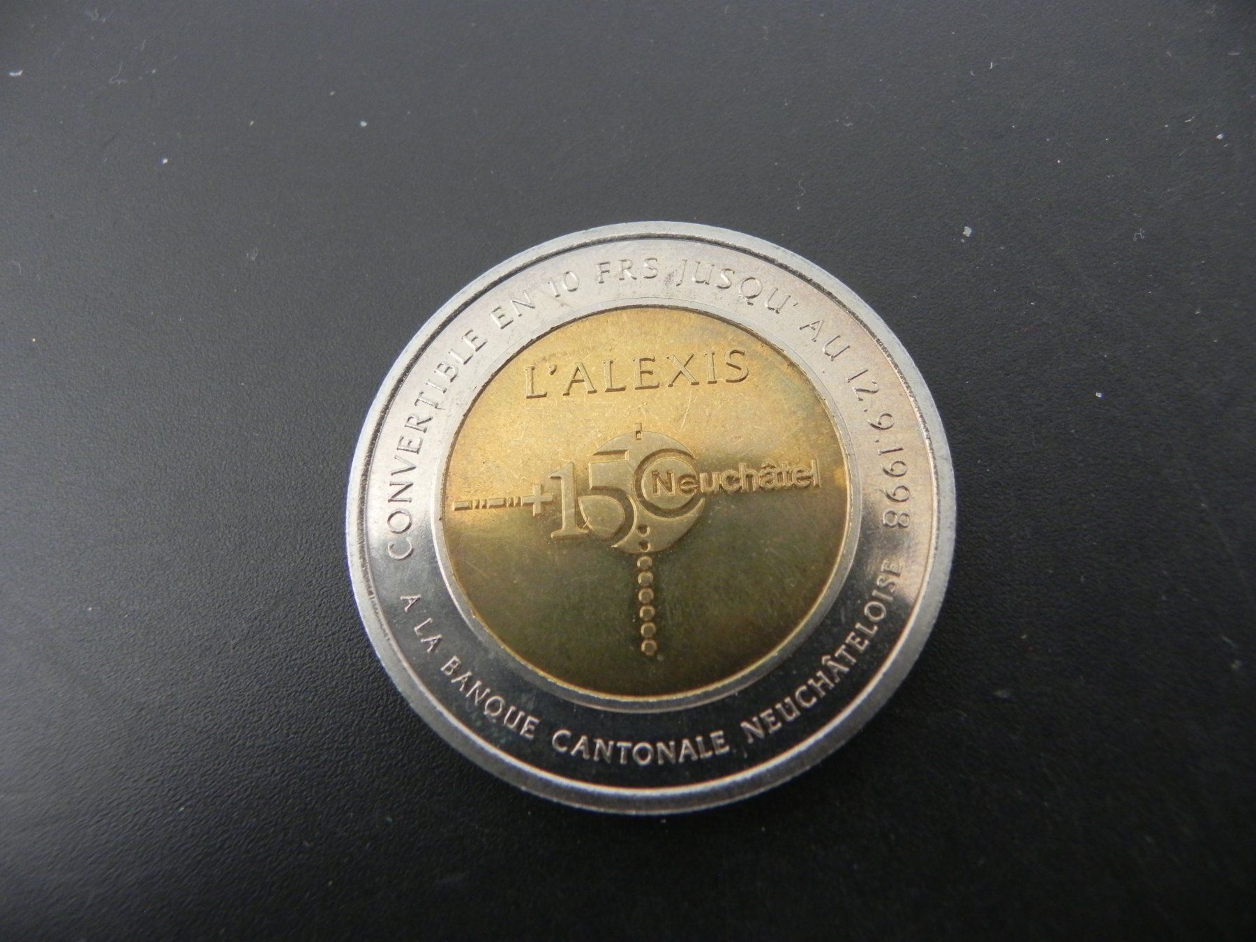 Medaglie: Neuchâtel 1 Alexis 1998 - 10 Francs – Usato da Biel/Bienne venduto da Gogolozi