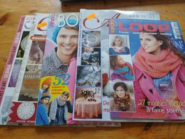 5 revues crochet et tricot. En francais