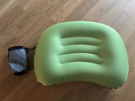 Aufblasbares Reisekissen grau/grün NEU