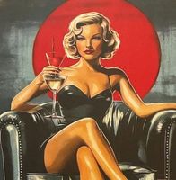 Martini Pin Up Girl / Blechschild / 20 x 30 CM / neu!!!