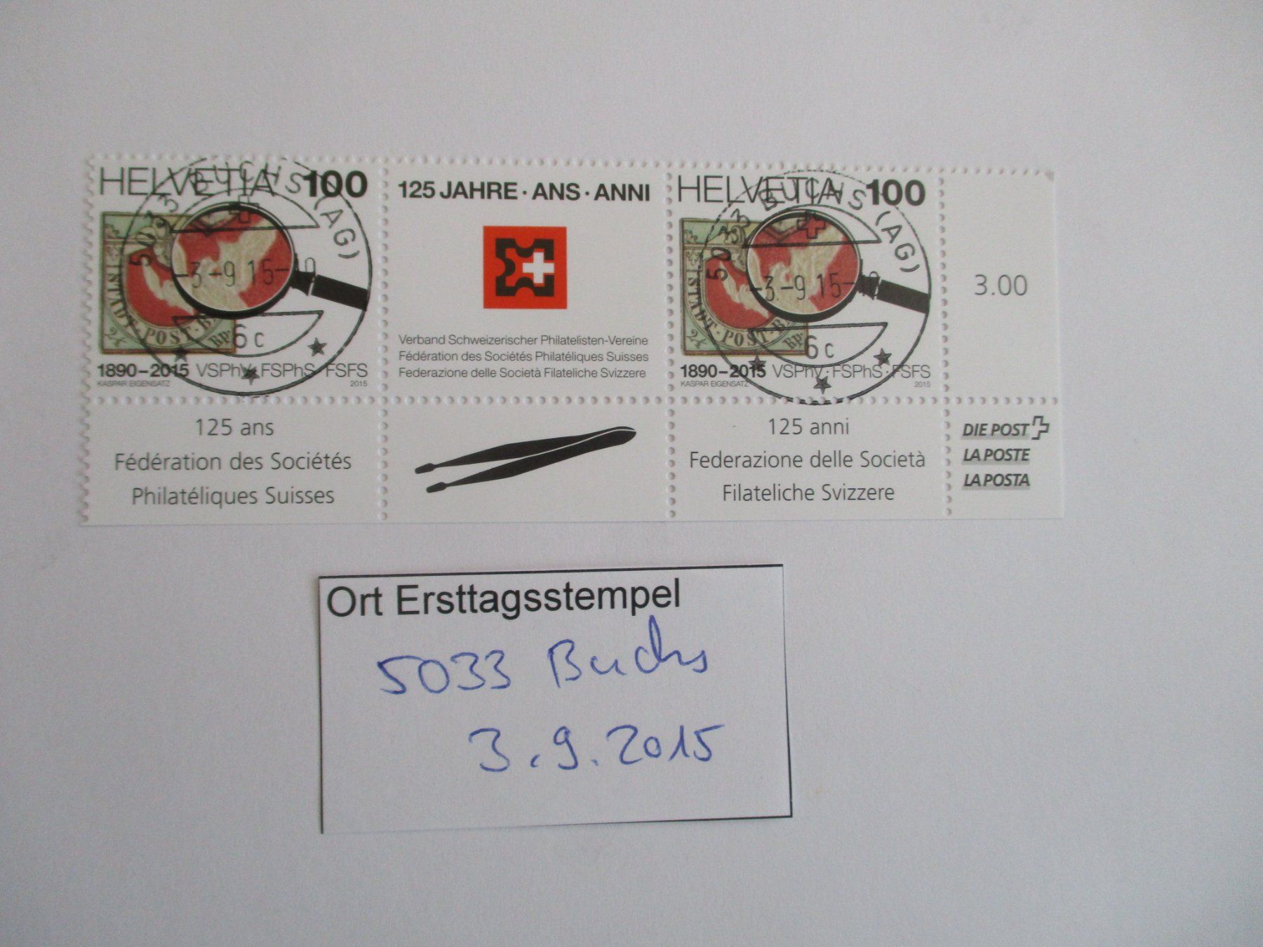 Tutti i francobolli: Voll Ort Ersttagsstempel aus 5033 Buchs – Usato da Langnau b. Reiden venduto da Aktuell88
