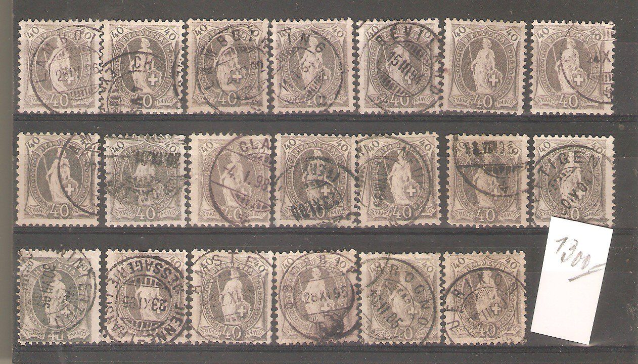 Alle Briefmarken: 20 Stehende Helvetia 40 Rp. – Gebraucht aus Lausanne von Whorvath