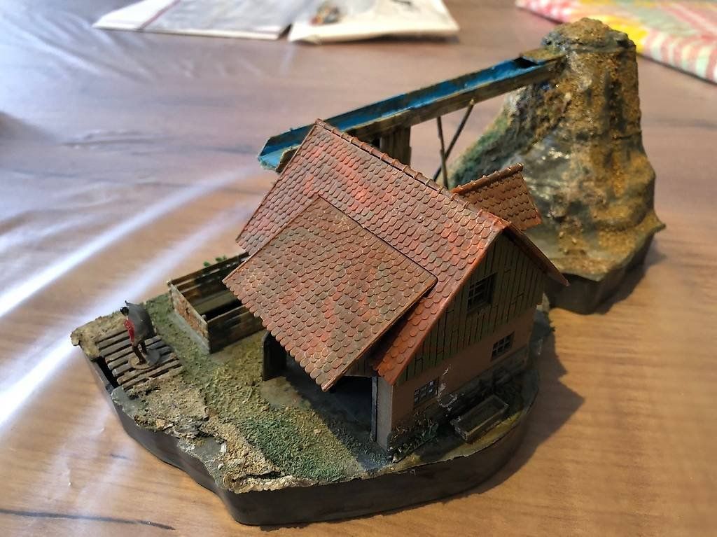 Faller Modellini di ferrovie: Faller 13195 / Moulin à eau avec pompe – Usato da Echallens venduto da Says1 1