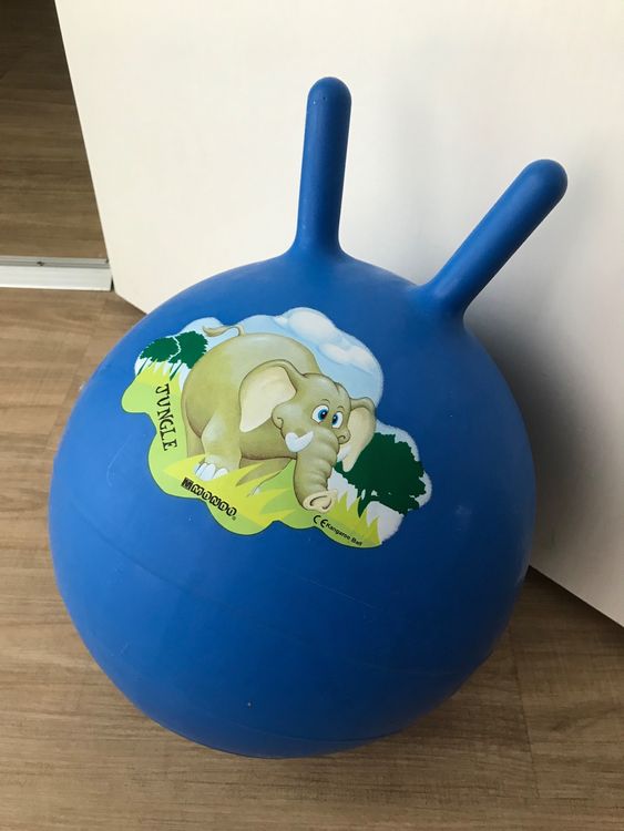 Relaxdays Hüpfball Für Kinder Mit Panda-Motiv – 45 Cm, Bis 150 Kg, Mit Griff Für Drinnen & Draußen