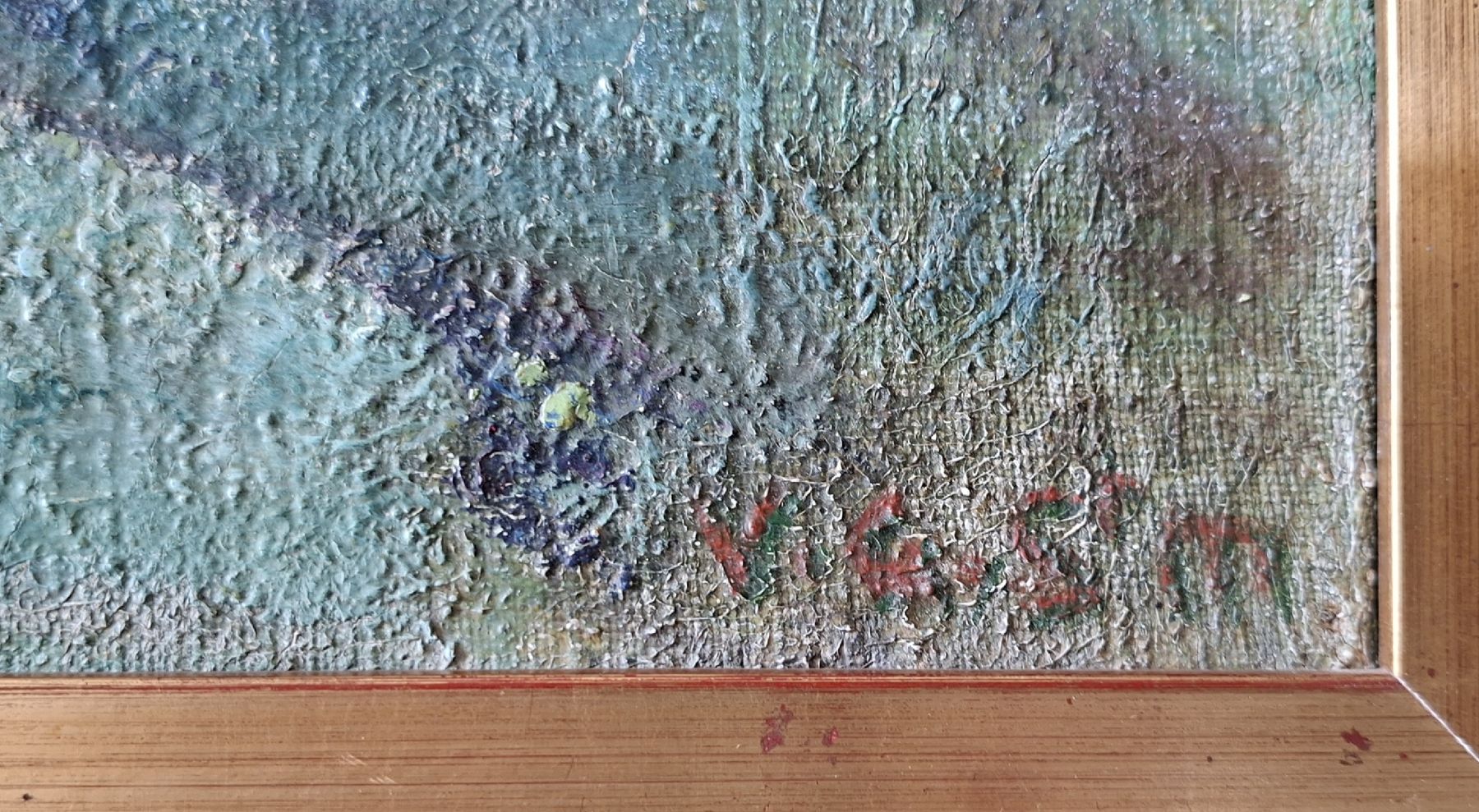 Dipinti: Öl Gemälde auf Leinwand von V.G.Stm – Usato da Liestal venduto da Abimos 5