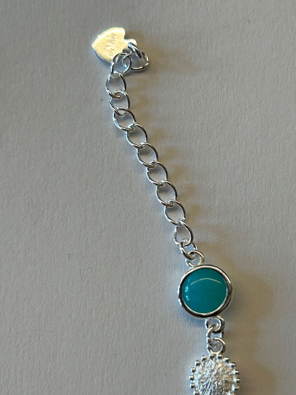 Bracciali & Braccialetti: Armband aus Sterling Silber & Amazonit Steinen – Nuovo e nell'imballaggio originale da Innertkirchen venduto da Glatthard-Interior 2