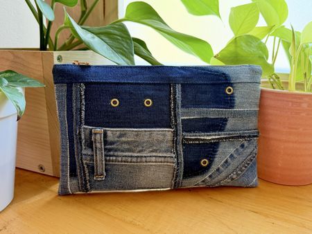 Handgemachte Denim-Clutch