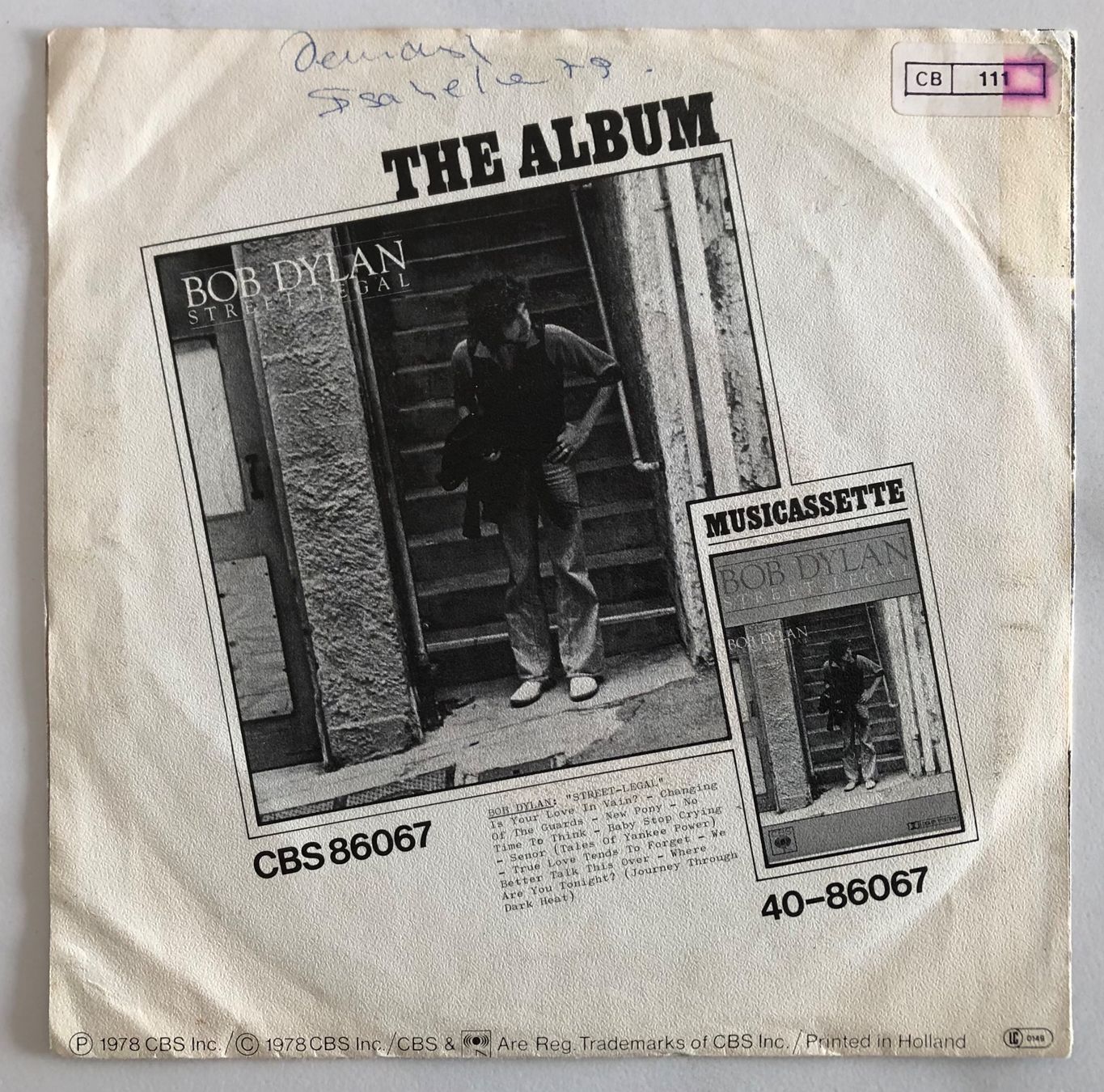 Vinyles: BOB DYLAN - STOP CRYING – D'occasion à Poliez-Pittet par Newtown-Records 1