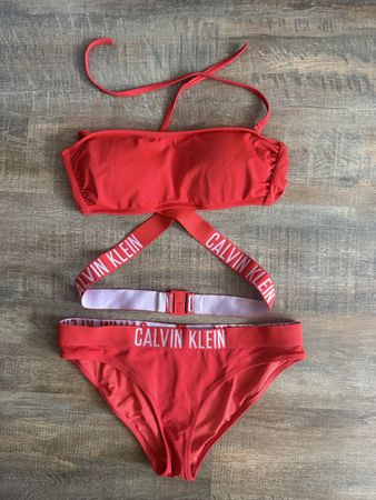 Calvin Klein CK Damen Bikini rot Gr S/M 36/38 