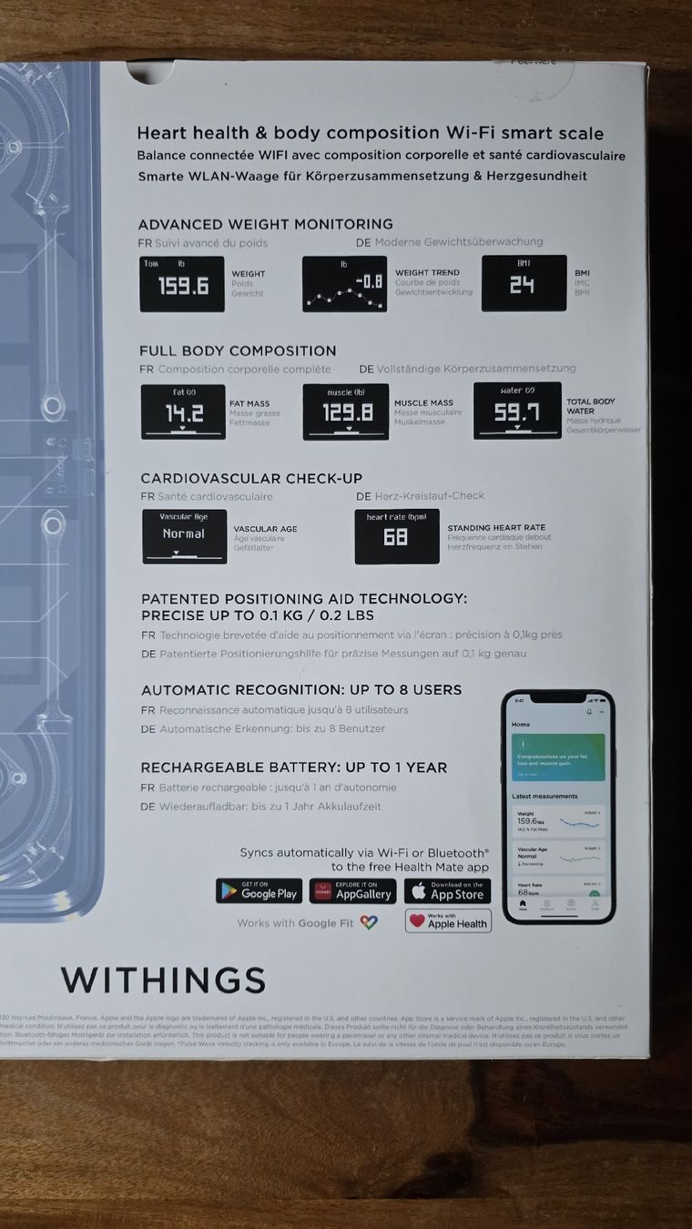 Withings Pèse-personnes: Withings Body Cardio Smart Scale – D'occasion à Mettau par eli_k78v 3