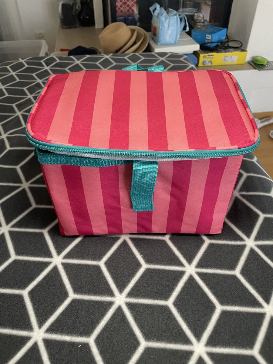 Kühlschränke & Kühlen: Faltbare Kühltasche - gestreift pink türkis – Neu (gemäss Beschreibung) aus Rheineck von cha_p9qy