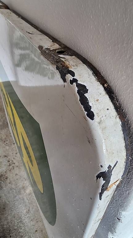 Insegne: Grosses Originales BP Schild 1meter 1960 – Usato da Ettingen venduto da 1964erNachtzugfahrer 1