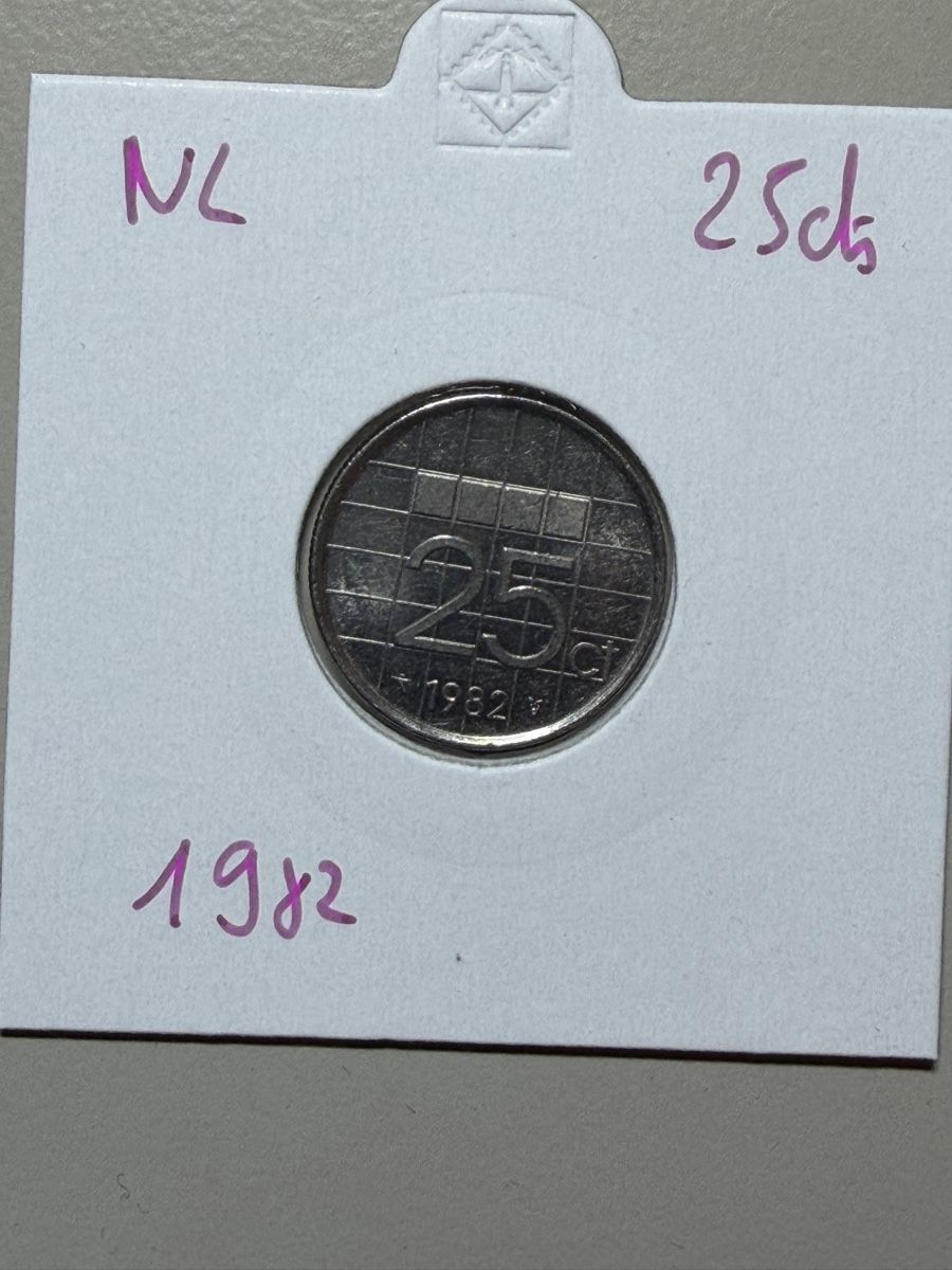 Alle Münzen: Pays-Bas - 25 cents - 1982 – Gebraucht aus Payerne von Mike1682
