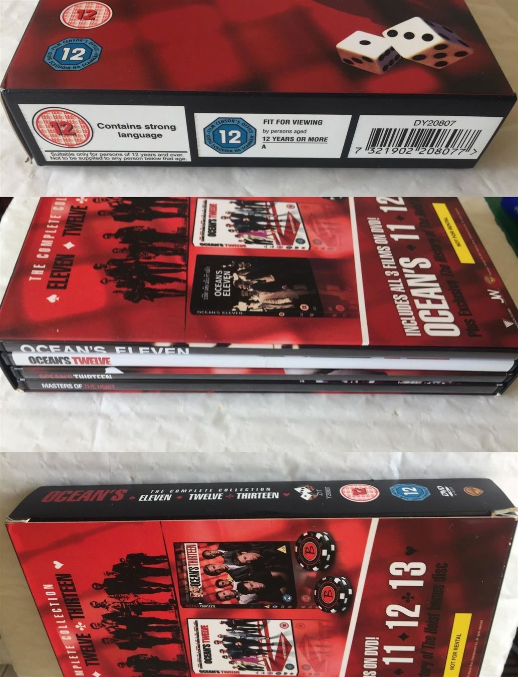 Alle DVDs: Ocean's Trilogy 4 DVDs UK Pal Zone 2 Boxset Special Edition – Gebraucht aus Genève von Cockattoo 1