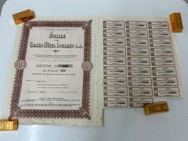 2 antike Aktien Grand Hotel Locarno von 1919