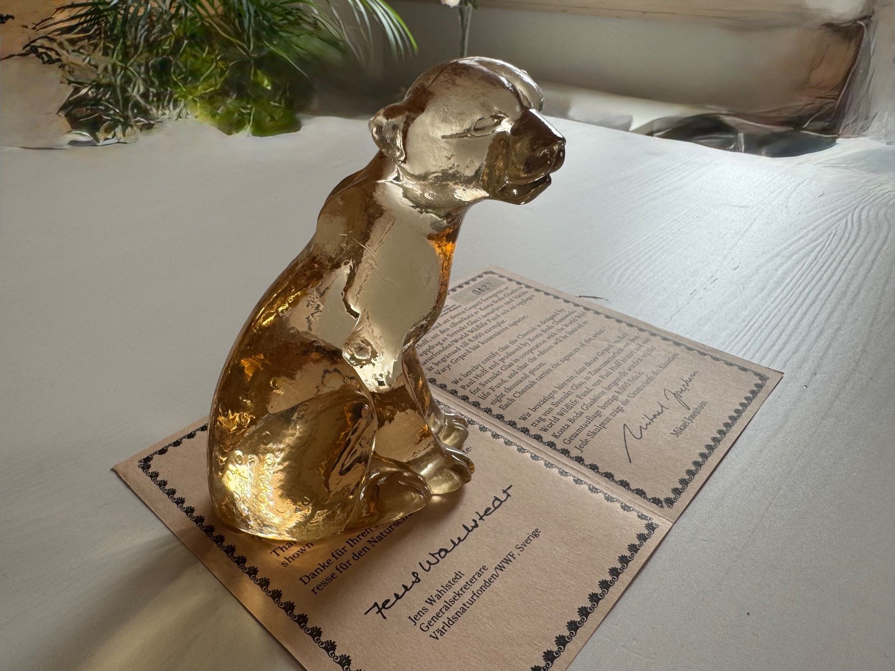 Kosta Boda Statuette: Gepard WWF Nr. 427 – Usato da golaten venduto da Hubas 1