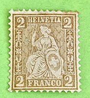 Sitzende Helvetia UNGESTEMPELT    Siehe Original Fotos  