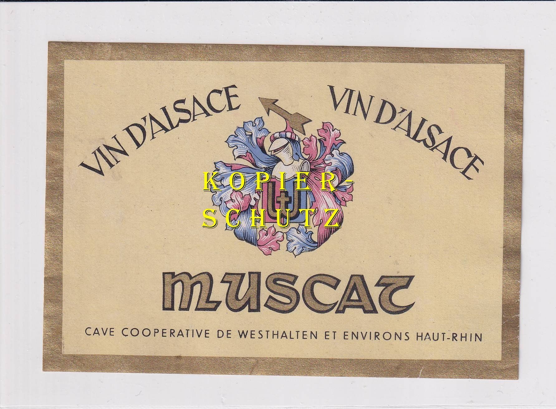 Carta: Etikette - Muscat (Alsace) /bd – Usato da Hombrechtikon venduto da Rudolf07