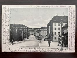 LA CHAUX-DE-FONDS Avenue de la Gare, animée, TRAM, 1903