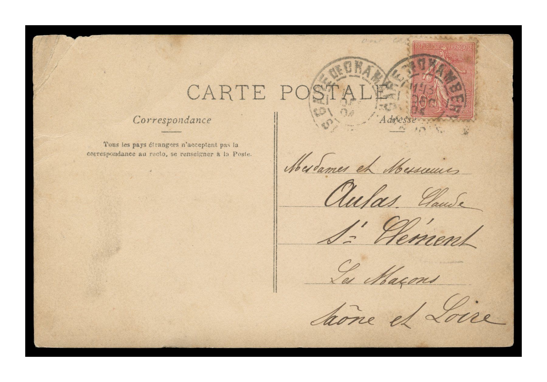 Cartoline postali: ENFANTS - 1908 "Naissance" (Lot de 2x C.P.) – Usato da Onex venduto da gonsla01 4