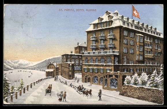 Cartes postales: AK St. Moritz, Hotel Albana, 1913 – D'occasion à Berlin par bartko-reher