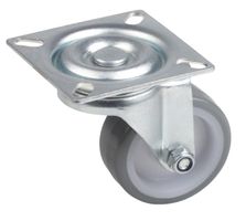 4 Lenkrollen Ø 50 mm - 60 x 60 mm Platte - Polyurethan-Rad