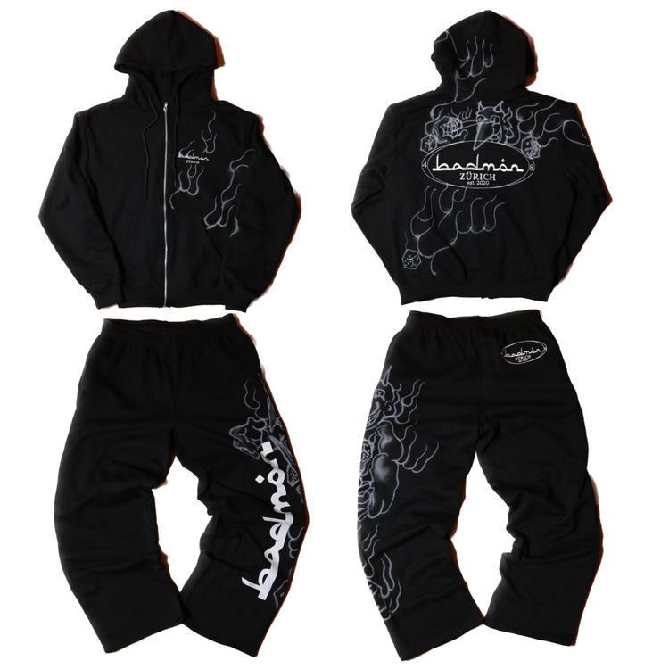 BADMON x SPIELER AIRBRUSHED LOUNGESUIT 1/1 [BLACK, SIZE M] (Neu und ...