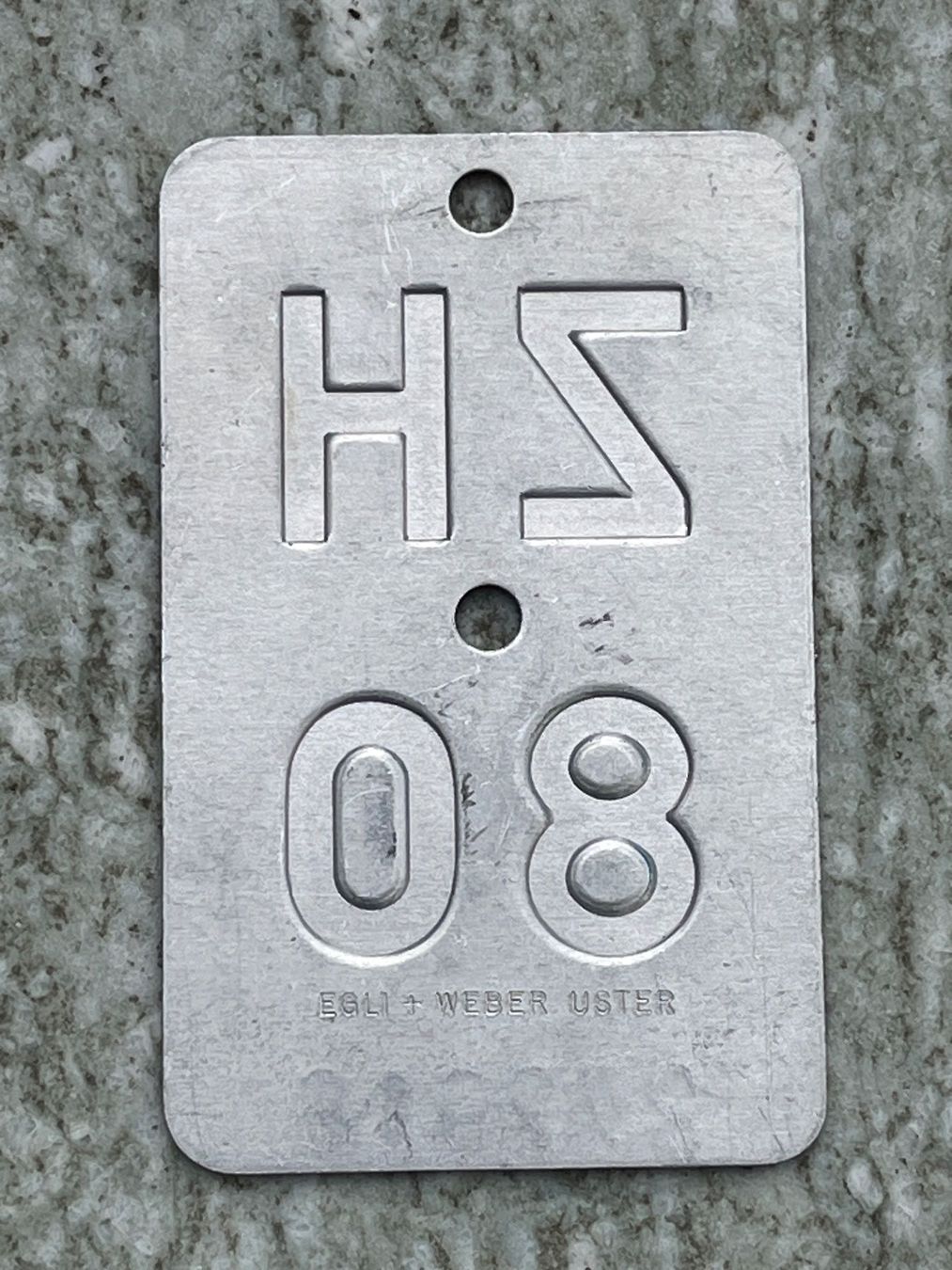 Insegne: Velonummer ZH 80 – Usato da Winterthur venduto da Wusa01 1
