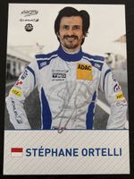 Signierte Autogrammkarte Stéphane Ortelli