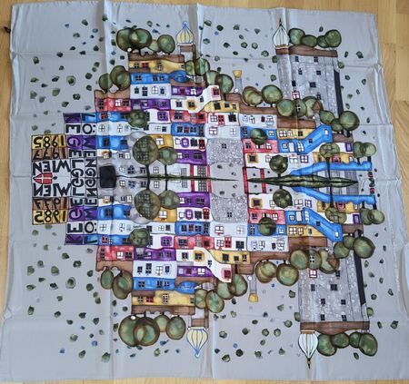 Hundertwasser Seidenfoulard