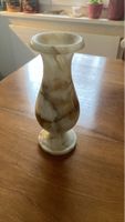 Elegante Vintage Vase aus Alabaster-Stein - Top Zustand!