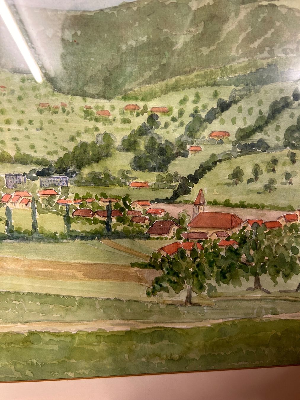 Foto & Immagini: Aquarell Aesch Basel-Landschaft – Nuovo (secondo la descrizione) da Pfeffingen venduto da Alusru70 1