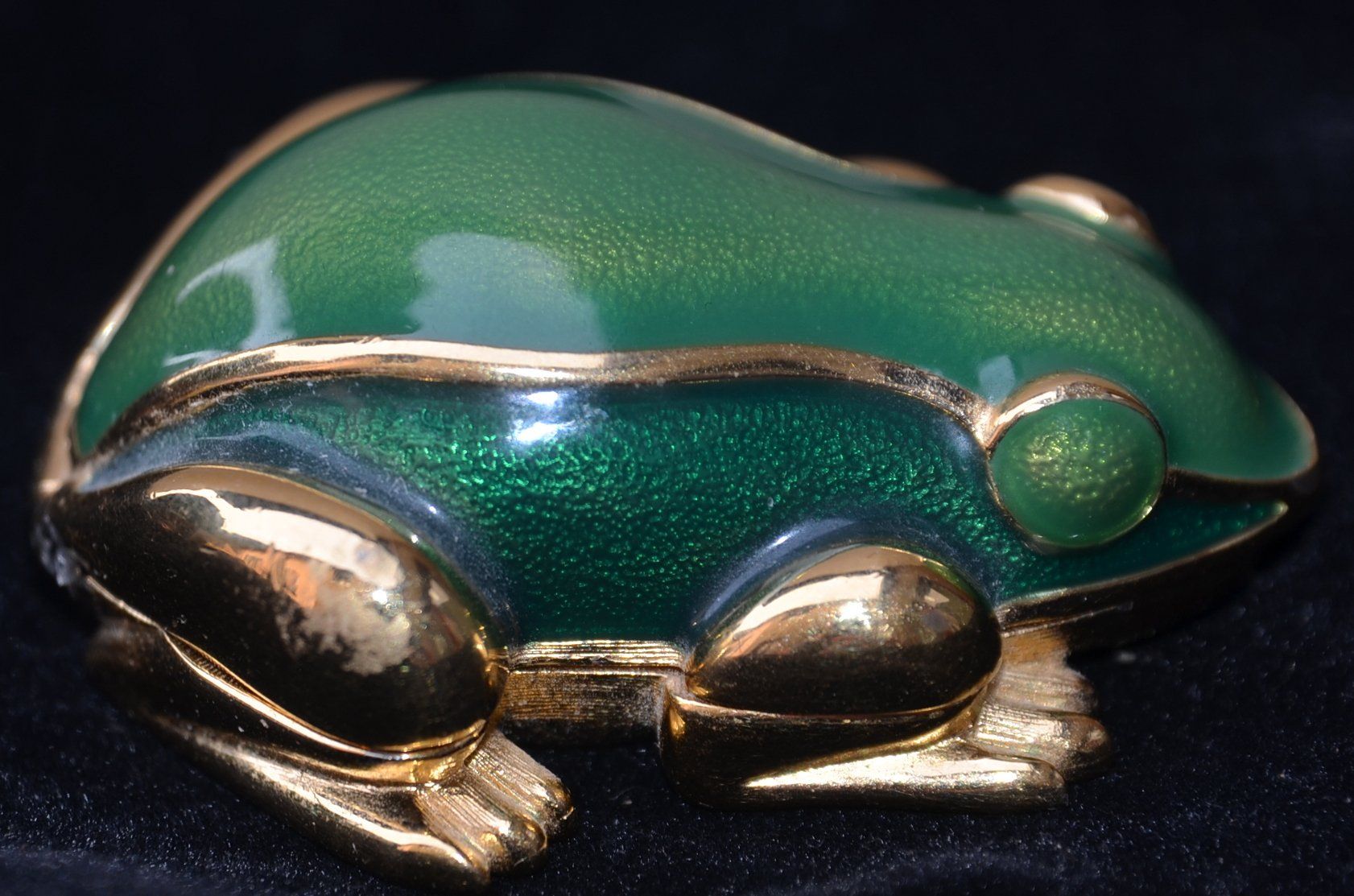 Estée Lauder Flaconi: Estée Lauder Cinnabar Frog Solid Perfume 1989 – Usato da Collonges venduto da arashee 1