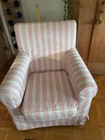 2 Sessel gestreift rot weiss gebrauchter Zustand