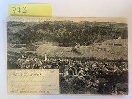 Gruss aus Berneck, 1907 mit Stempel