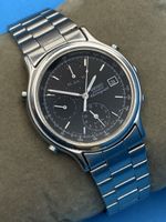 Seiko Chronograph Quartz Herren Uhr Stahl läuft 37 mm