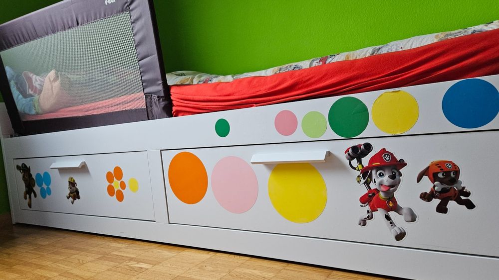 Ausziehbett Ikea Brimnes, Kinderbett +Schubladen,2 Matratzen | Kaufen ...