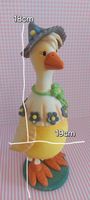Süssi Deko Gans Figur, handgemacht, Frühlingsdekoration