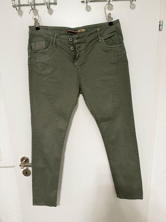 PLEASE Chino Hose Original Italy Gr. Large Khaki grün