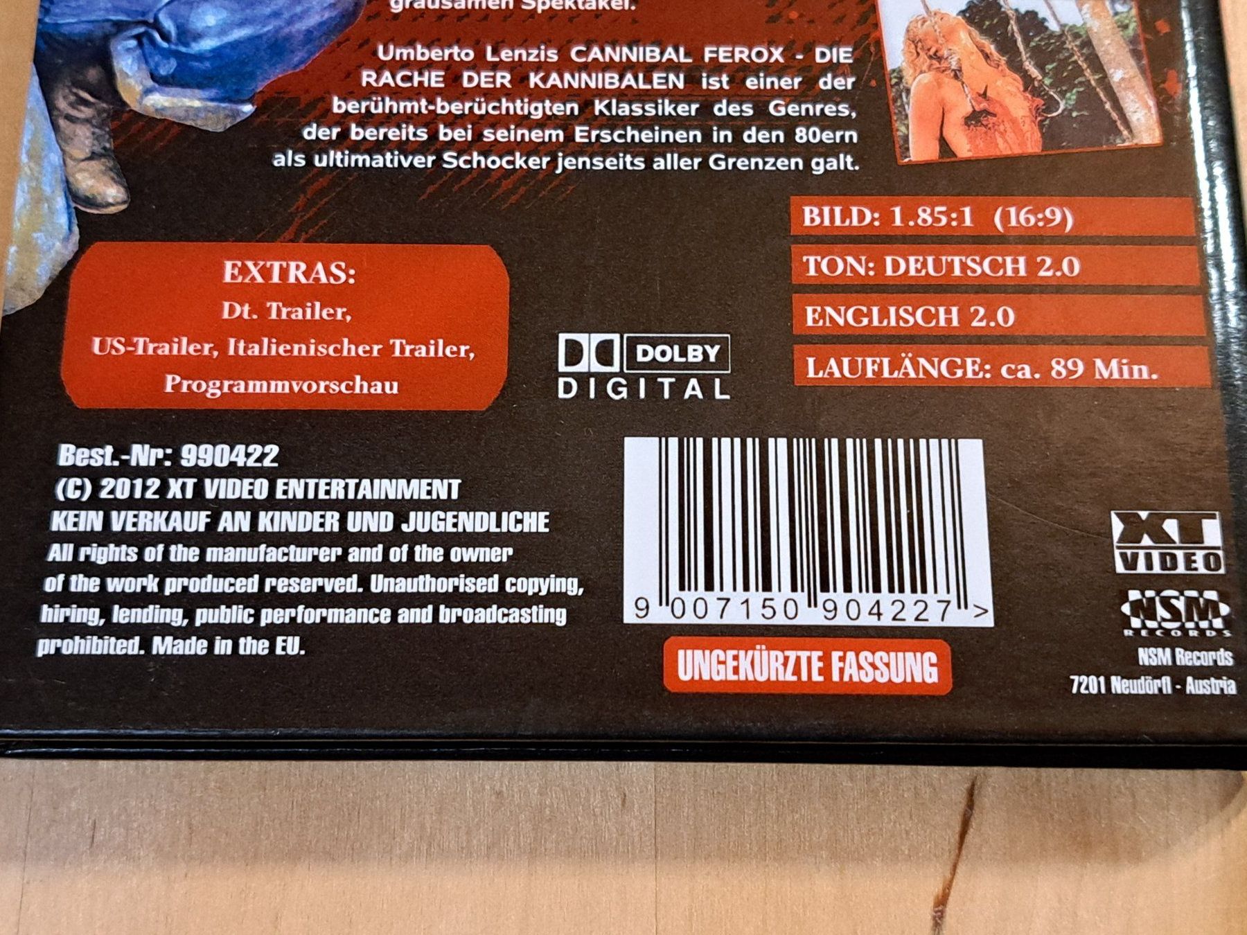 Alle DVDs: DVD CANNIBAL FEROX, Full Uncut Edition – Neu (gemäss Beschreibung) aus Unterseen von Kanica 5