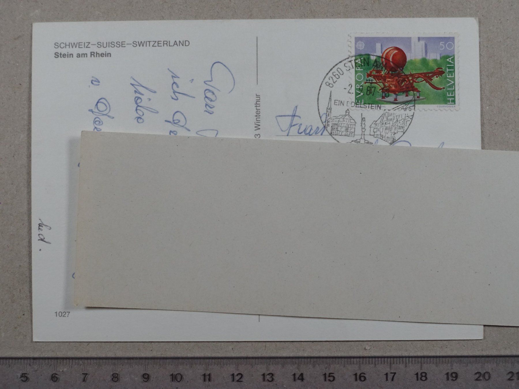 Cartoline postali: Stein am Rhein, 1987 – Usato da Lenzburg venduto da fh1 1