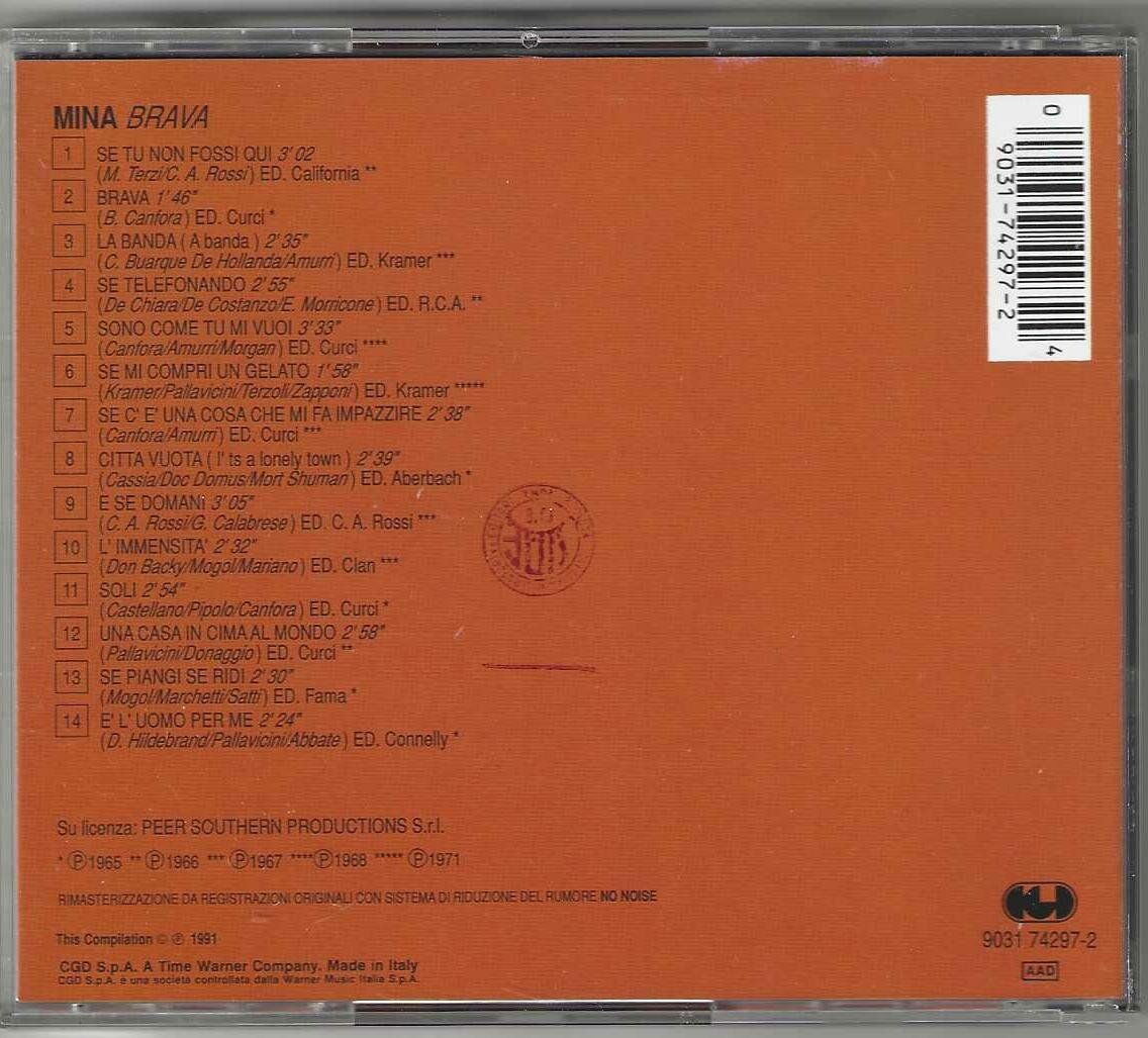 CDs: Mina - Brava – Gebraucht aus Genève von CDLPBookS 1