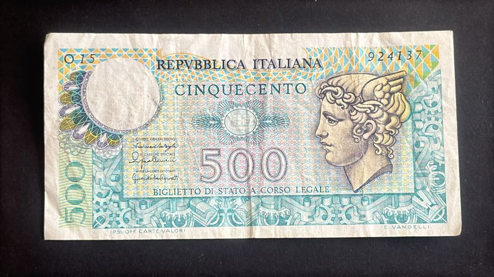 Italienische 500-Lire-Banknote 1976 (Gebraucht) in wattwil für CHF 1 ...